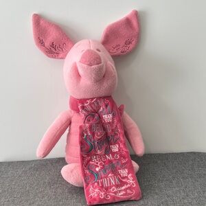 Pink Piglet Plush Toy with Scarf